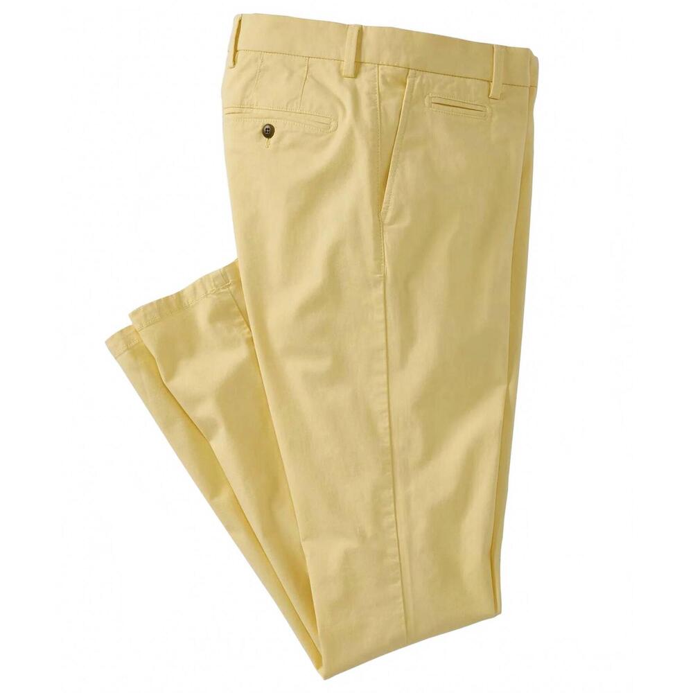 NEW BALLIN men's broken twill stretch cotton chino pants in pineapple